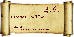 Lipcsei Ivána névjegykártya